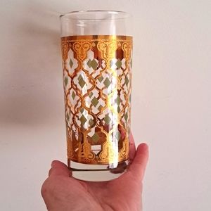 Culver Valencia Design 22K Gold inlay, 2 Drinking Glasses